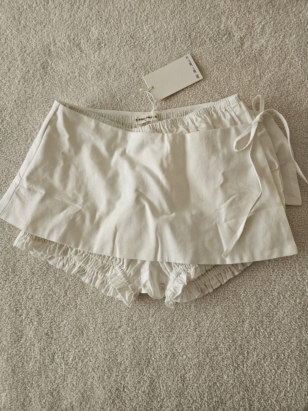 BNWT My Mum Made It White Bloomer Skirt Skort Size XS